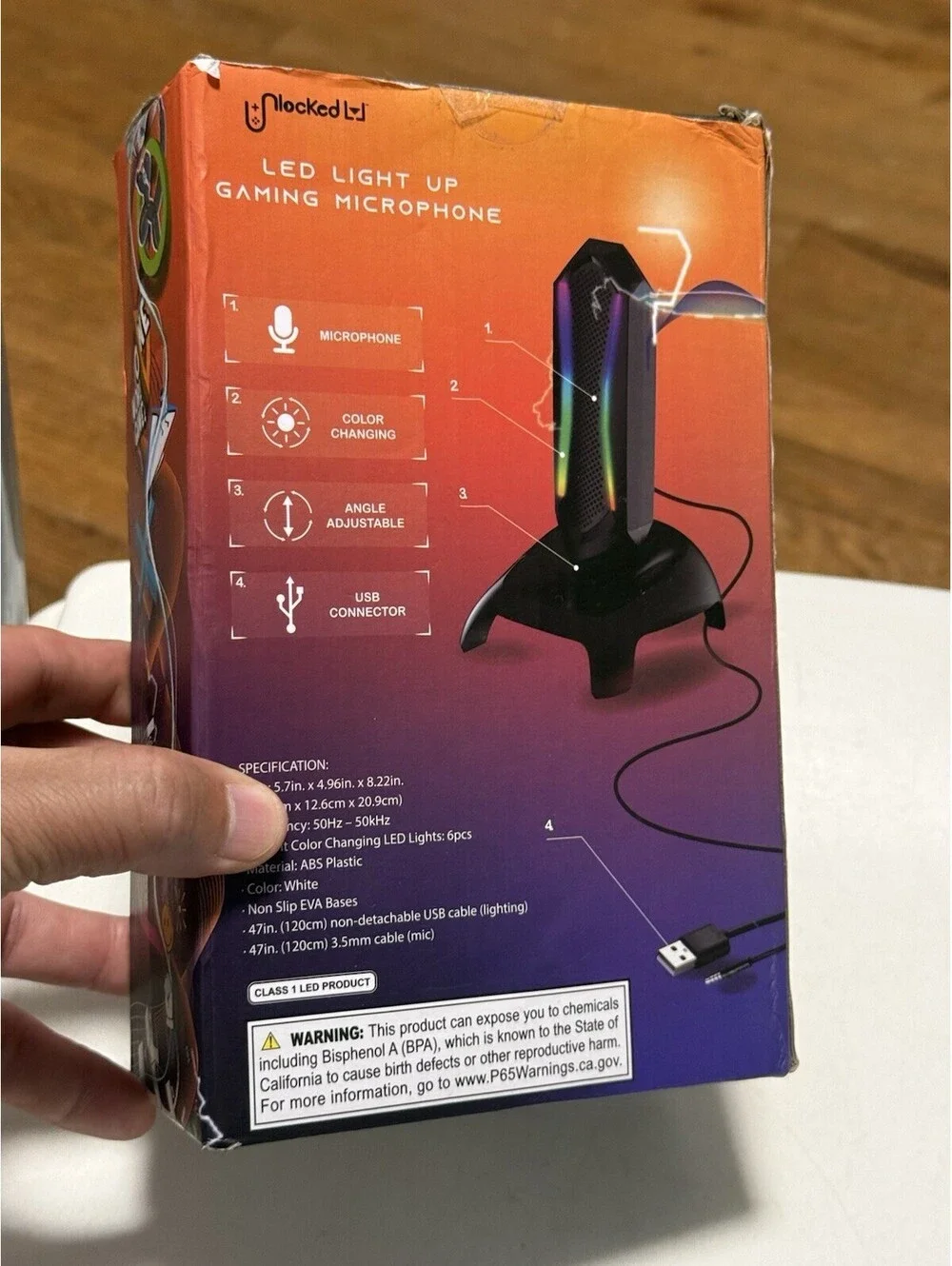 Unlocked LED Light Up Gaming Microphone
